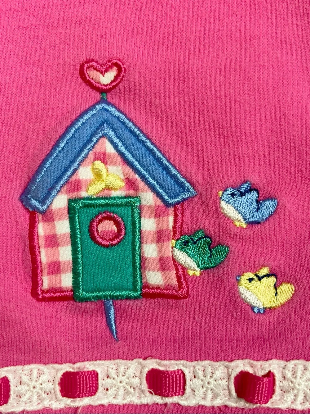 Gymboree 1990s Birdhouse Rainbow Tag Cardigan Gingham Embroidered Hoodie Infant